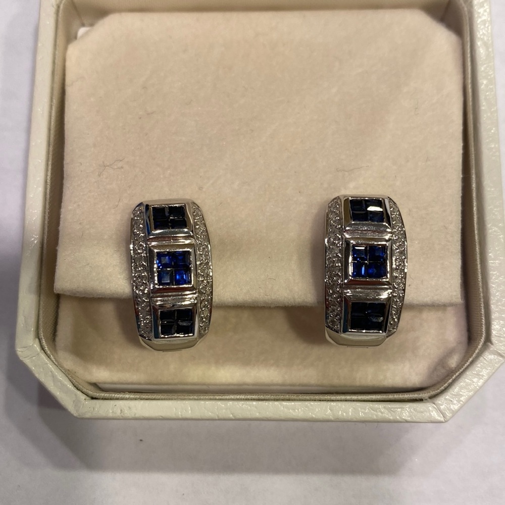 Diamond and Sapphire earrings